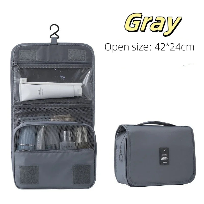 Travel Makeup Bag Waterproof Toiletries Organizer High Quality Women Neceser Bathroom Hook Wash Pouch Hook Makeup Storage Bag