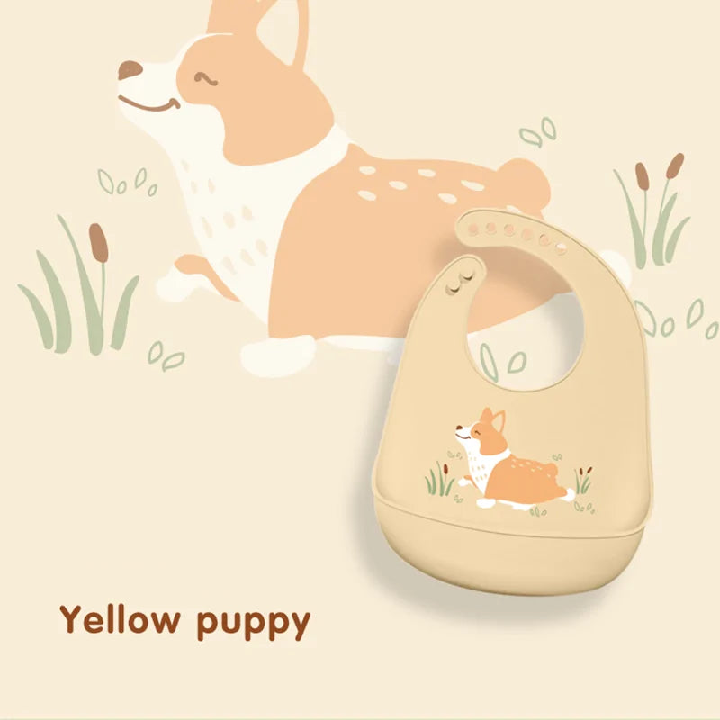 Waterproof Silicone Cartoon Baby Bibs
