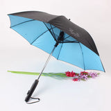 7 Colors Sunny and Rainy Umbrella with Fan and Spray Long-Handle Summer Umbrella