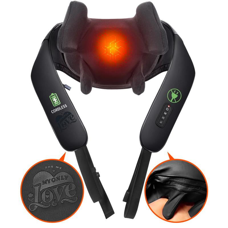 Neck and Shoulder Massage Shawl Massagers for Neck and Back with Heat - Deep Tissue 6D Kneading Pillow, Electric Shiatsu Shoulder Massage, Foot, Legs,Body - Relieve Muscle Pain - Office, Home & Car,Mothers Day Gift,Mother'S Day