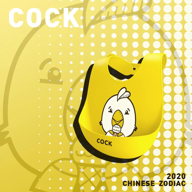 Waterproof Silicone Cartoon Baby Bibs