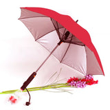 7 Colors Sunny and Rainy Umbrella with Fan and Spray Long-Handle Summer Umbrella