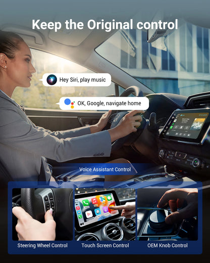 OTTOCAST Play2Video Pro – Wireless CarPlay & Android Auto Adapter