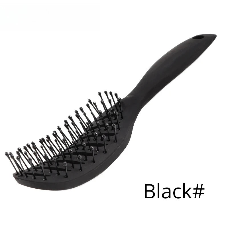 Curved Vent Detangling Brush – Anti-Static & Scalp Massage