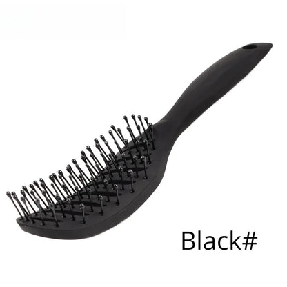 Curved Vent Detangling Brush – Anti-Static & Scalp Massage