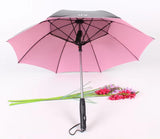 7 Colors Sunny and Rainy Umbrella with Fan and Spray Long-Handle Summer Umbrella