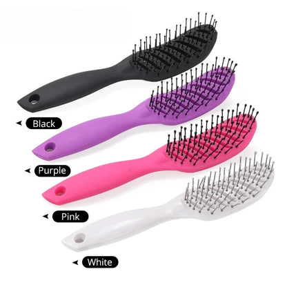 Curved Vent Detangling Brush – Anti-Static & Scalp Massage