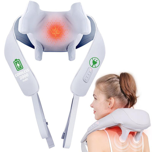 Neck and Shoulder Massage Shawl Massagers for Neck and Back with Heat - Deep Tissue 6D Kneading Pillow, Electric Shiatsu Shoulder Massage, Foot, Legs,Body - Relieve Muscle Pain - Office, Home & Car,Mothers Day Gift,Mother'S Day