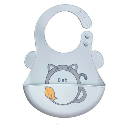 Waterproof Silicone Cartoon Baby Bibs