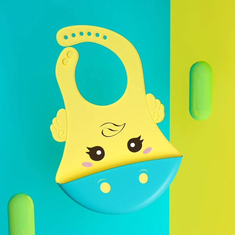 Waterproof Silicone Cartoon Baby Bibs