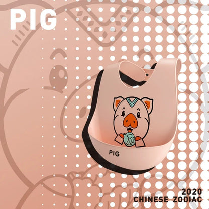 Waterproof Silicone Cartoon Baby Bibs