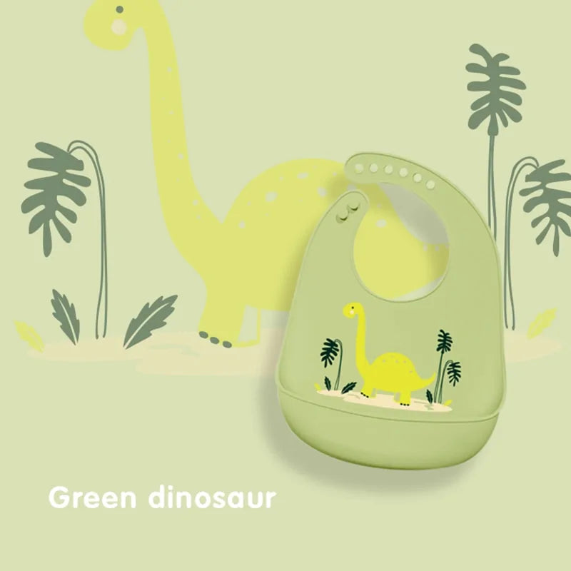 Waterproof Silicone Cartoon Baby Bibs