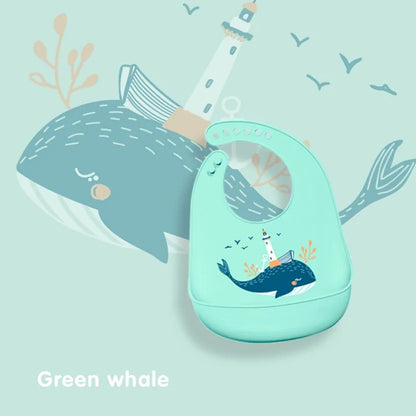 Waterproof Silicone Cartoon Baby Bibs