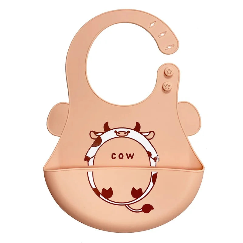 Waterproof Silicone Cartoon Baby Bibs