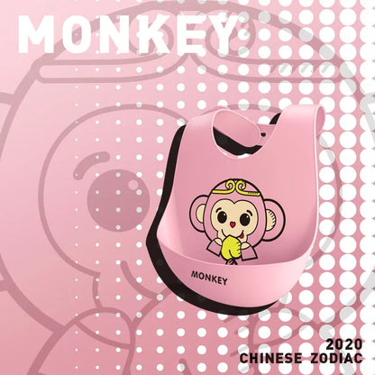 Waterproof Silicone Cartoon Baby Bibs