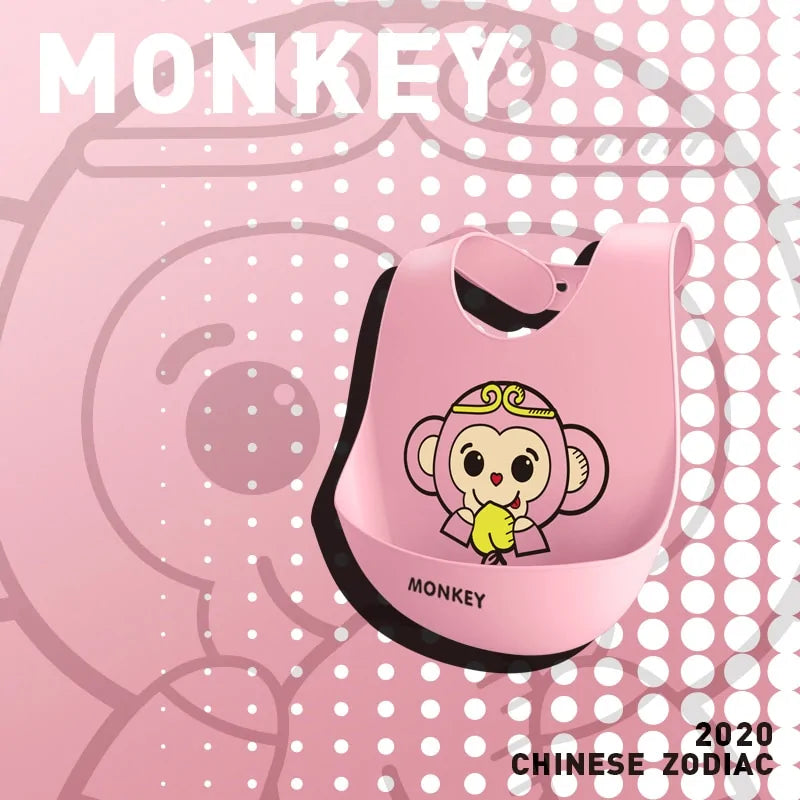 Waterproof Silicone Cartoon Baby Bibs