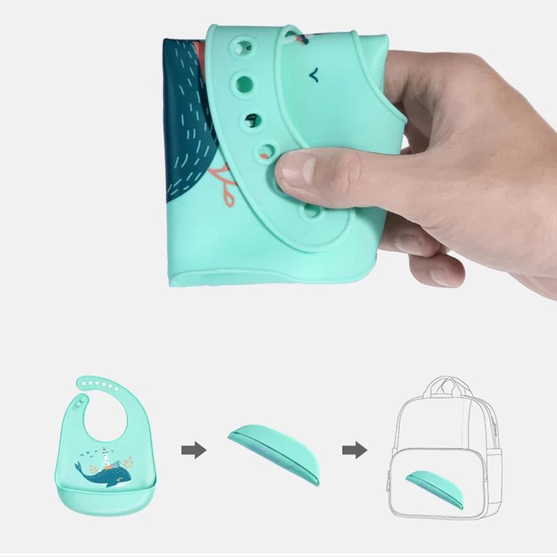 Waterproof Silicone Cartoon Baby Bibs