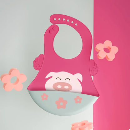 Waterproof Silicone Cartoon Baby Bibs