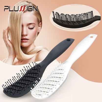 Curved Vent Detangling Brush – Anti-Static & Scalp Massage