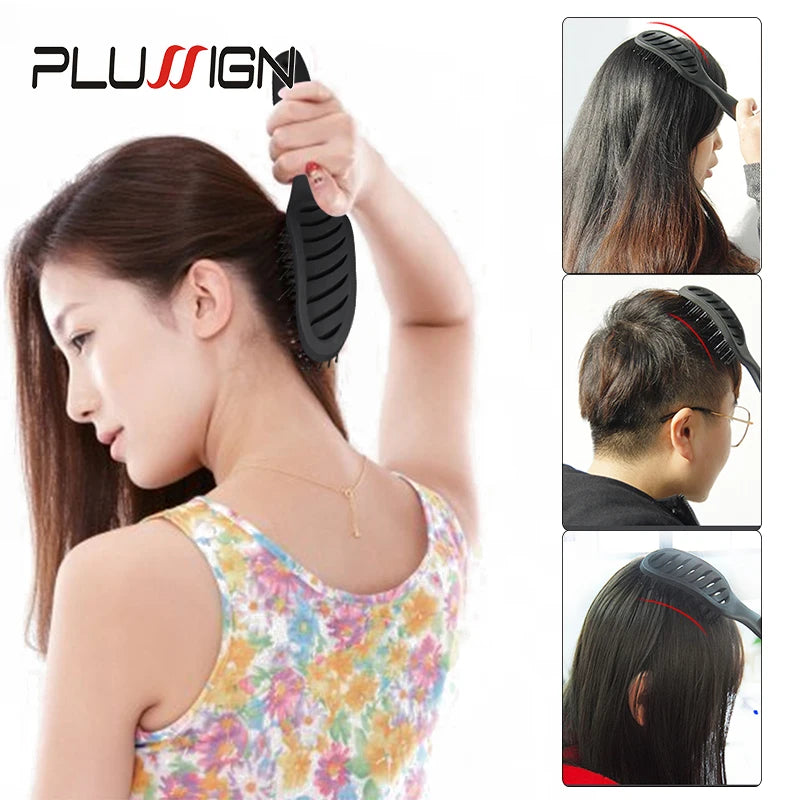 Curved Vent Detangling Brush – Anti-Static & Scalp Massage