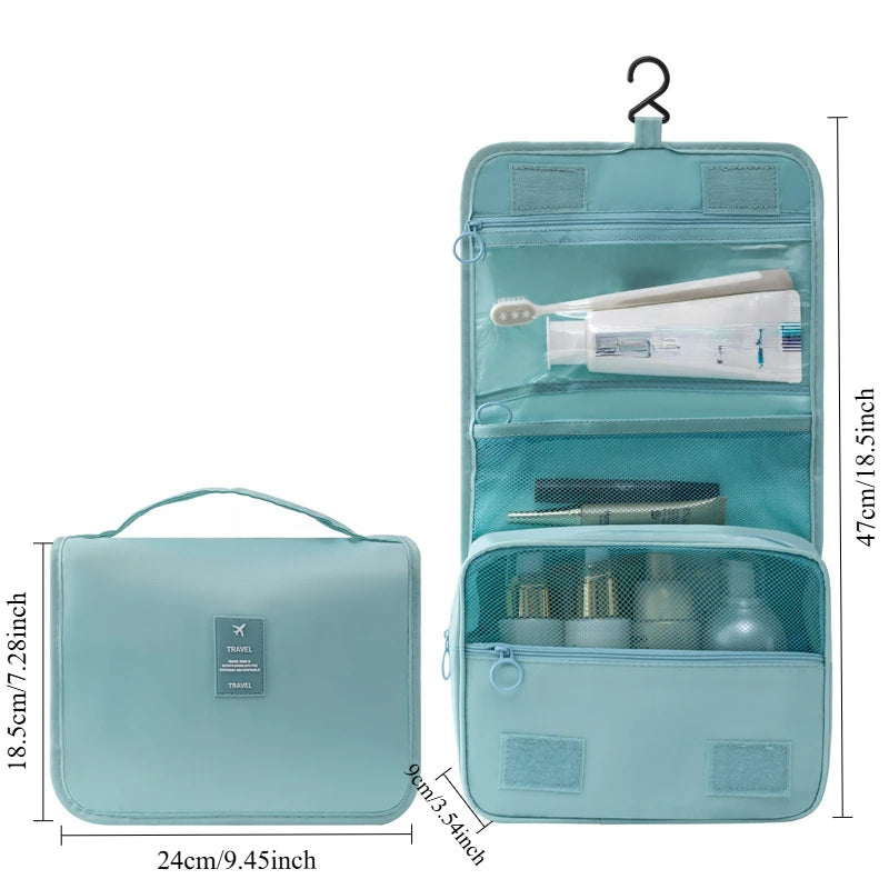 Travel Makeup Bag Waterproof Toiletries Organizer High Quality Women Neceser Bathroom Hook Wash Pouch Hook Makeup Storage Bag