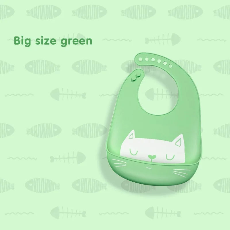 Waterproof Silicone Cartoon Baby Bibs