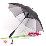 7 Colors Sunny and Rainy Umbrella with Fan and Spray Long-Handle Summer Umbrella