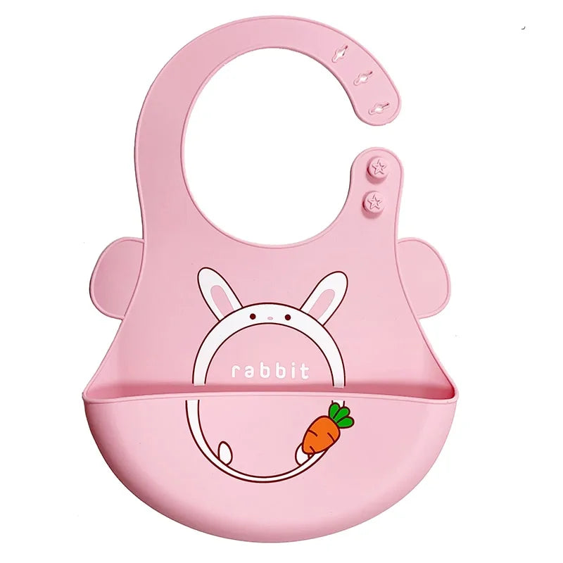 Waterproof Silicone Cartoon Baby Bibs