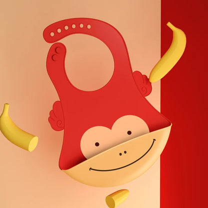 Waterproof Silicone Cartoon Baby Bibs